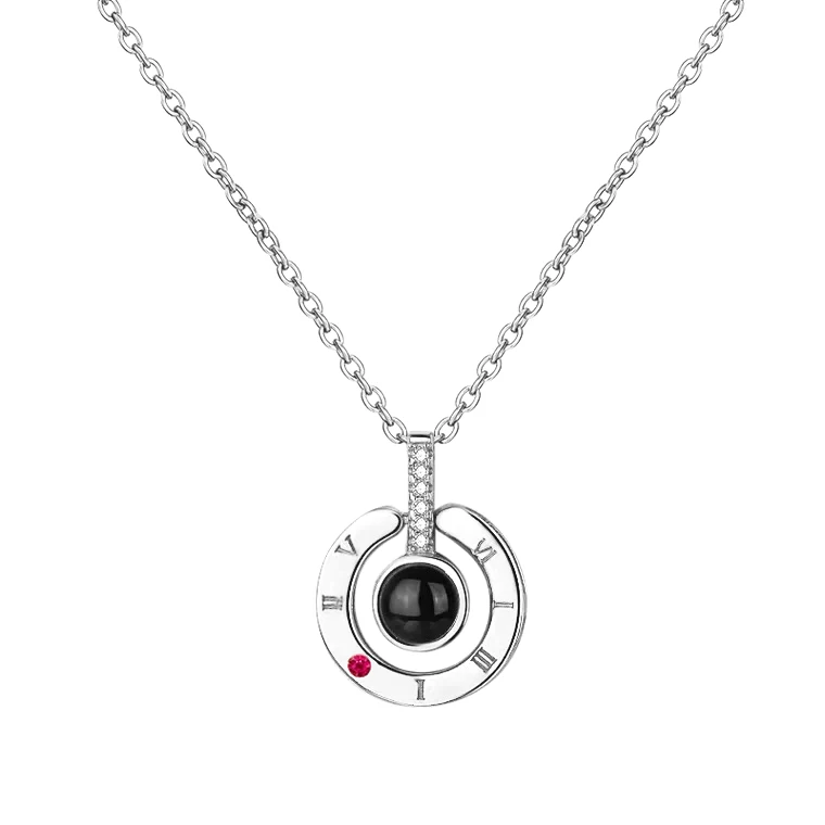

Wholesale Personalized Light Projection Necklace For Girlfriend 925 Sterling Silver Love Necklace Special Gift For Girls