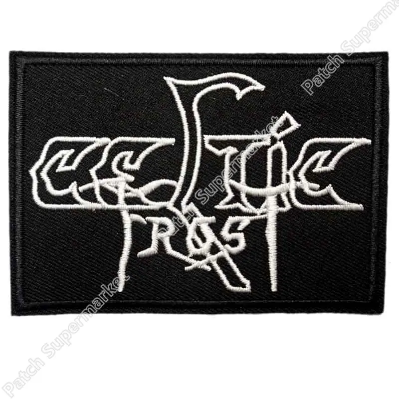 

3.4" CELTIC FROST Music Band LOGO Embroidered NEW IRON ON and SEW ON Patch Heavy Metal patchwork accessories clothes