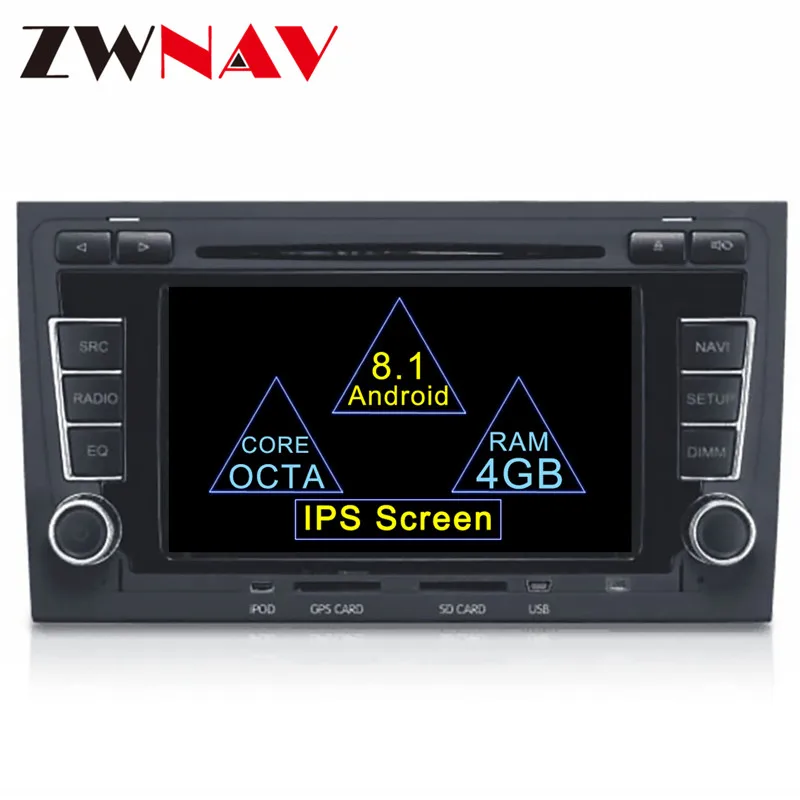 Best 2 Din Android 8.1 Car Multimedia Player GPS DVD Automovie head unit For Audi/A4/S4 /RS4 2002-2008 Radio stereo Octa Cores 4+32G 8
