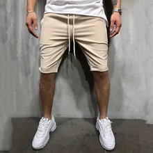 Мужские спортивные шорты для тренировок Летние повседневные мужские шорты для фитнеса быстросохнущие одноцветные спортивные штаны костюм для тренажерного зала брендовые шорты