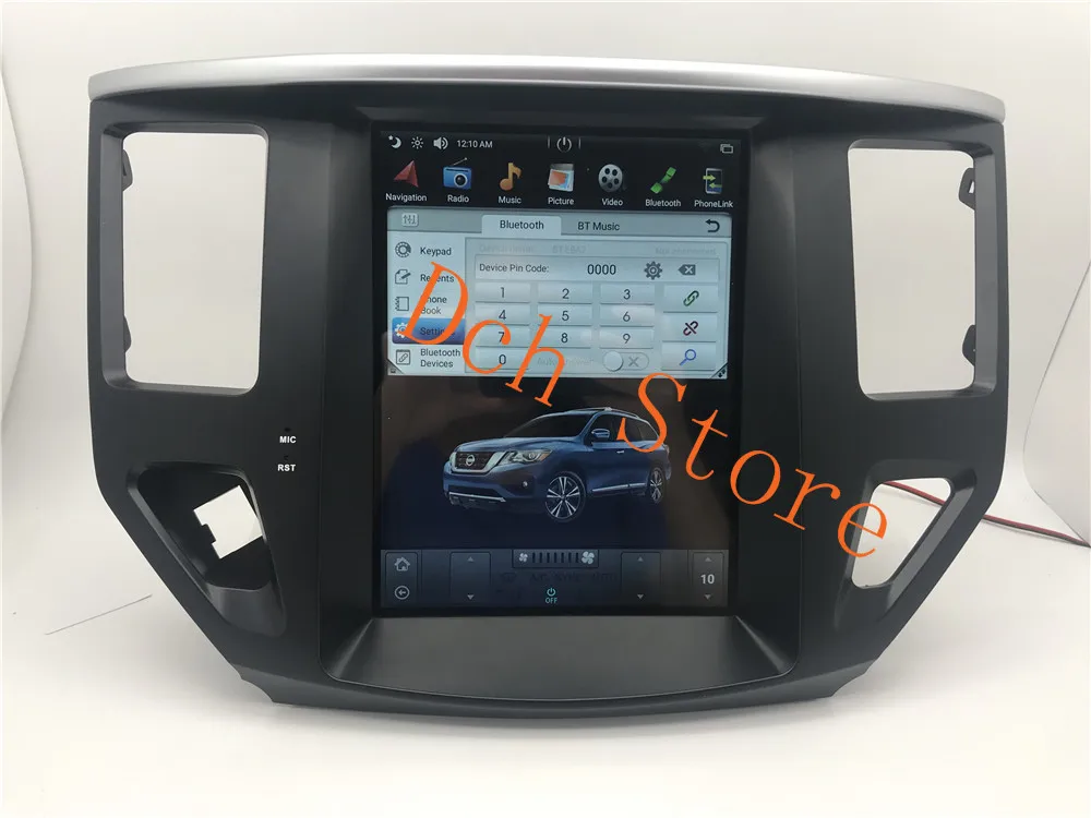 10,4 ''PX6 tesla стиль Android 8,1 автомобильный dvd-плеер gps навигация для NISSAN Pathfinder 2013 ips