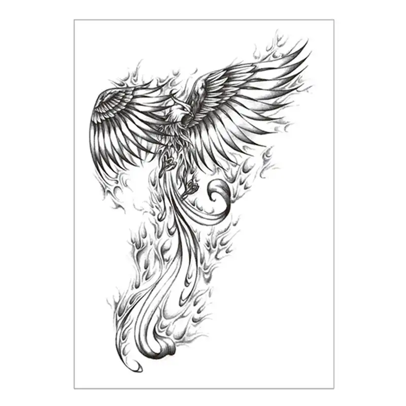 1pc new full chest back large Dragon head tattoo sticker