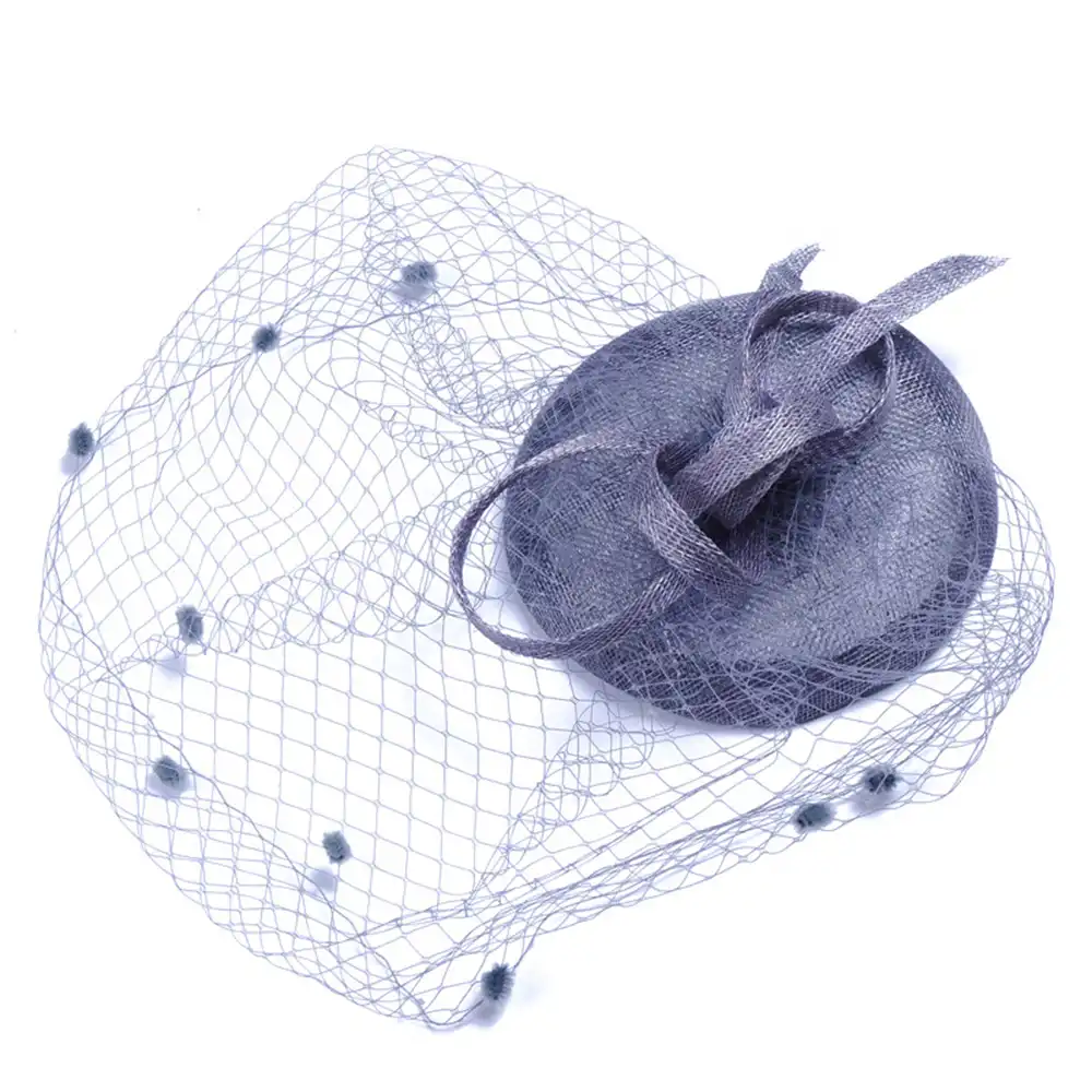 navy and silver wedding hats