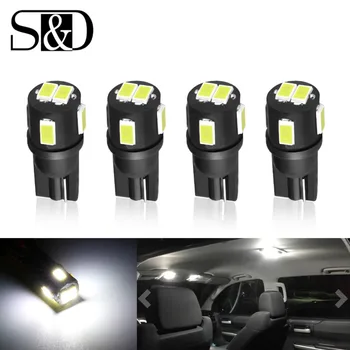 

4pcs W5W Led Bulb T10 Led 194 168 12V White Car Lights Clearance Lamp Interior Dome Light Door Parking Bulbs Auto 6000k
