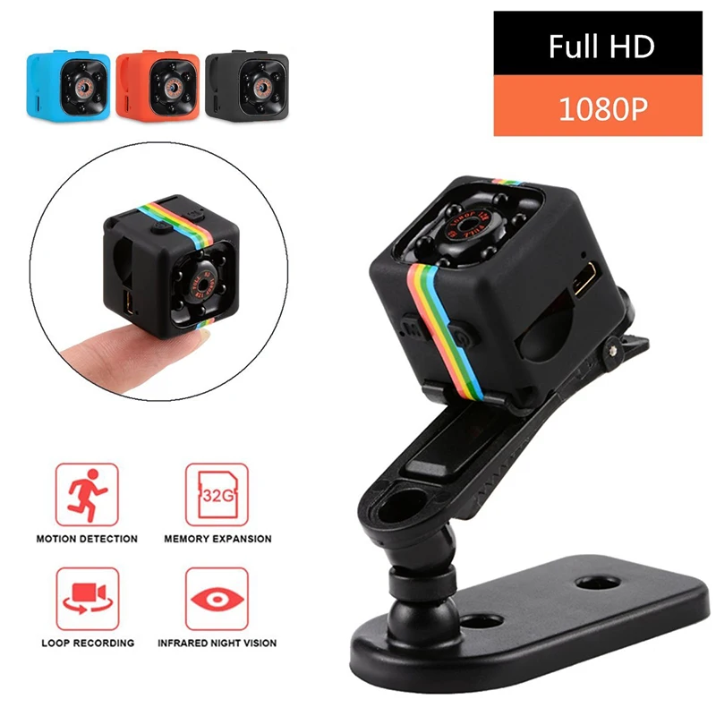 SQ11 Mini Camera 1080P Sport DV Mini Infrared Night Vision Monitor Concealed SQ11 Small Cameras DV Video Recorder Cam Car