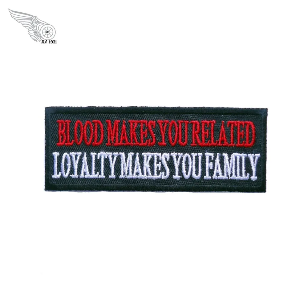 Patch Squad Men's Blood Makes You Related Loyalty Makes You Family Patch military stickers free shipping (1)