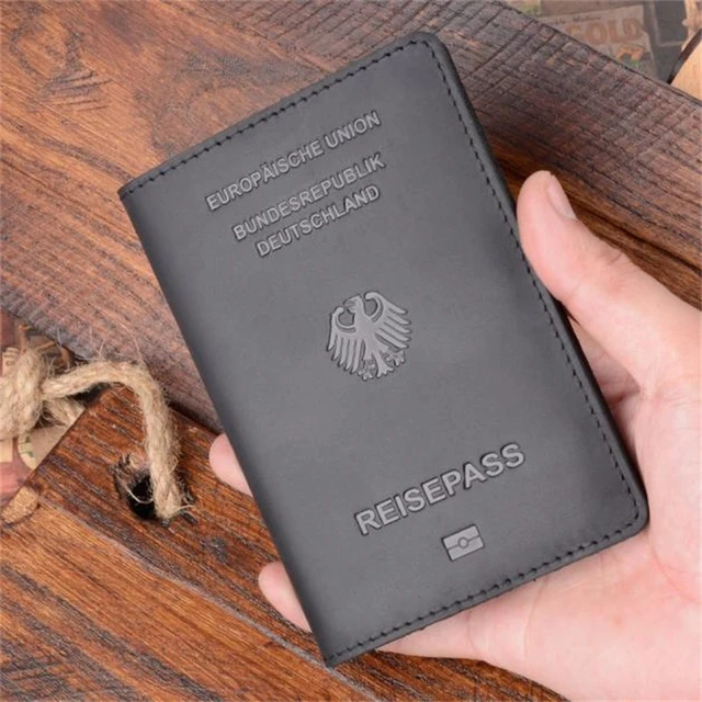 Genuine Leather Spain Personalised Passport Cover Crazy Horse Funda  Pasaporte Business Unisex Durable Spanish - AliExpress