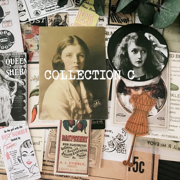 

58pcs/pack Vintage TN Handbook Material retro lady plant tag English newspaper Decorative Stickers DIY Scrapbooking Diary album