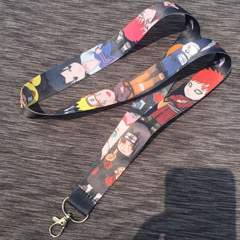 

1 pc of NARUTO Hatake Kakashi Uzumaki Naruto Lanyard Mobile Phone Charms Key Chain ID Badge Key rings cosplay accessories BT7