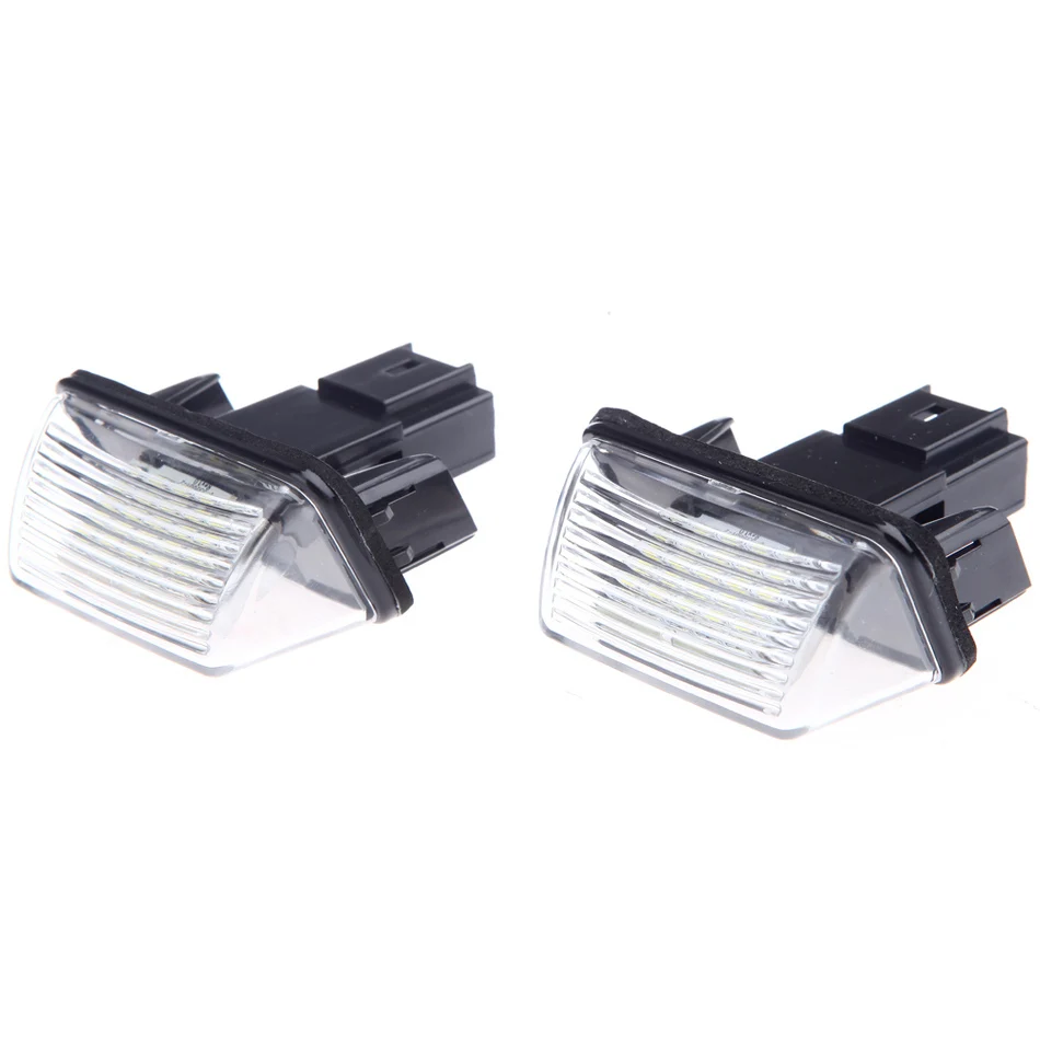 

2pcs Bright Led License Number Plate Light for Peugeot 206 207 306 307 406 407 Citroen C3 C3 Ii C3