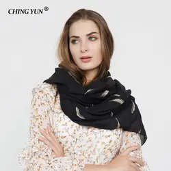 Чинг Юн 2018 Новый Для женщин большой платки модные качественные мягкие перо шарф хиджаб платок для Для женщин s обертывания бандана женские