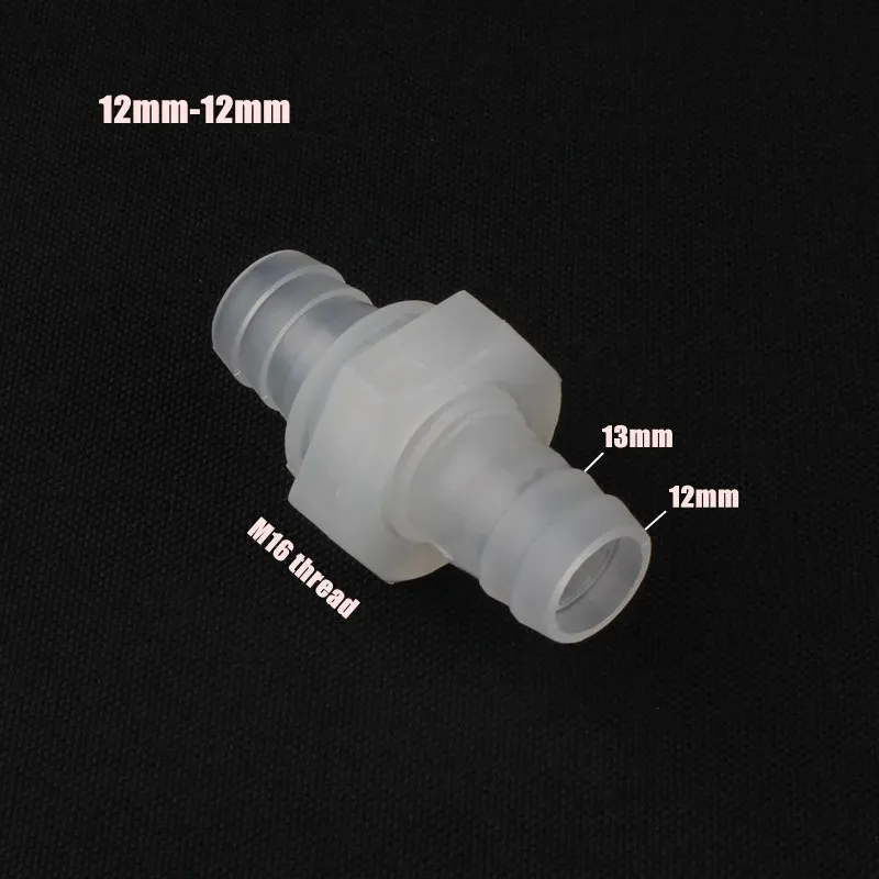 12mm-12mm 4 шт. NuoNuoWell 4 мм~ 12 мм PE прямой разъем M6~ M16 резьба Шестигранная гайка адаптер аквариумный воздушный насос аквариумный шланг фитинги - Цвет: 12mm-12mm
