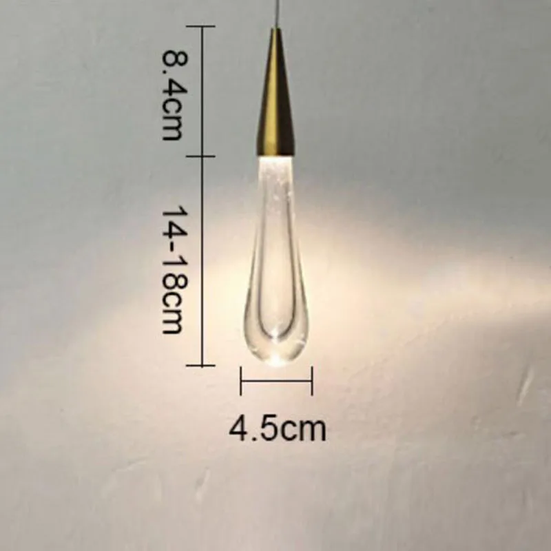 Золотая люстра в форме капли воды для гостиной, спальни, кухни, лестницы, люстра в виде капли дождя, люстра с подвеской