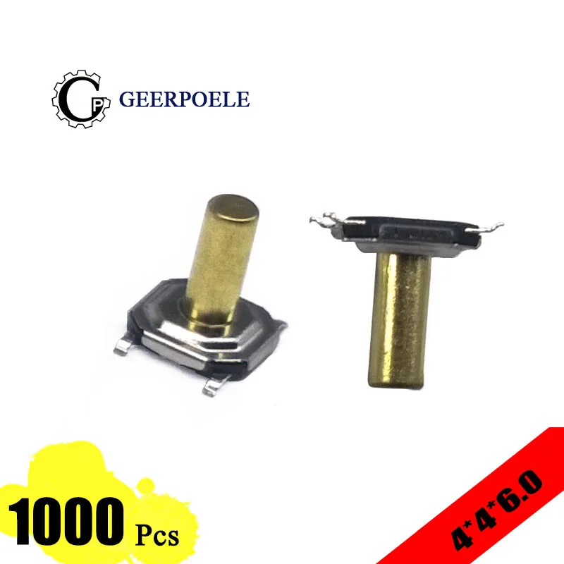 

1000 pcs/lot 5.2*5.2*6.0 mm 4 PIN Metal Tactile 12V Micro SMT Push Button Switch High-Quality Tact Touch Switch