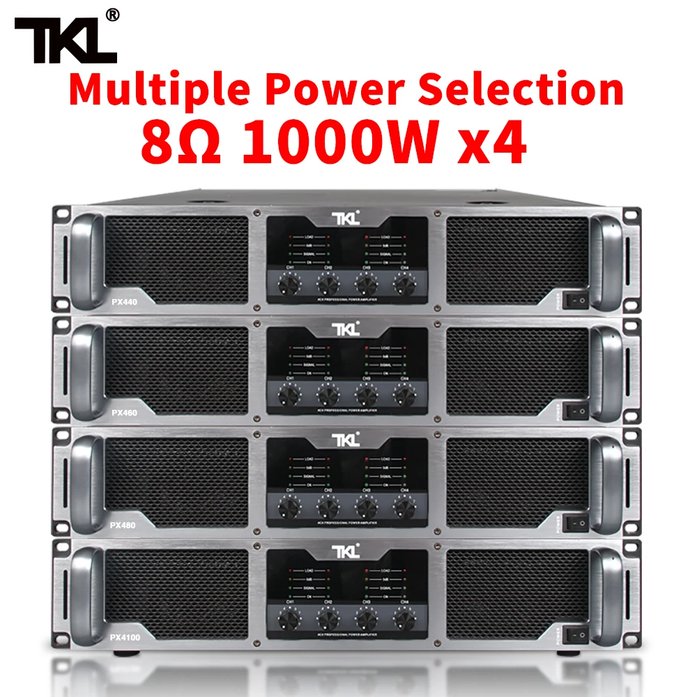 TKL 4*1000 Вт чистый пост-класс усилитель мощности Профессиональный DJ сабвуфер линейного массива poweramp для сцены