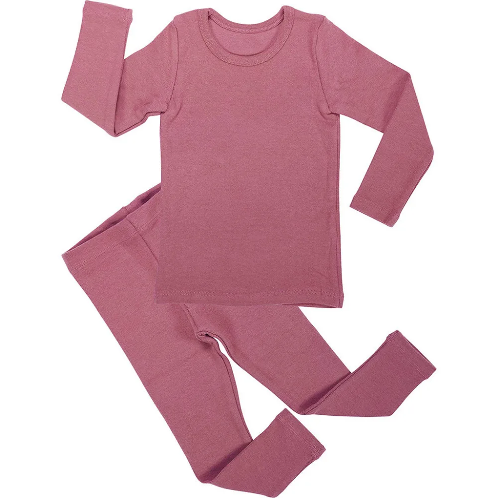 

Toddler Baby Boys Girls Long Sleeve Solid Tops+Pants Pajamas baby girl winter clothes Sleepwear Outfit 0506