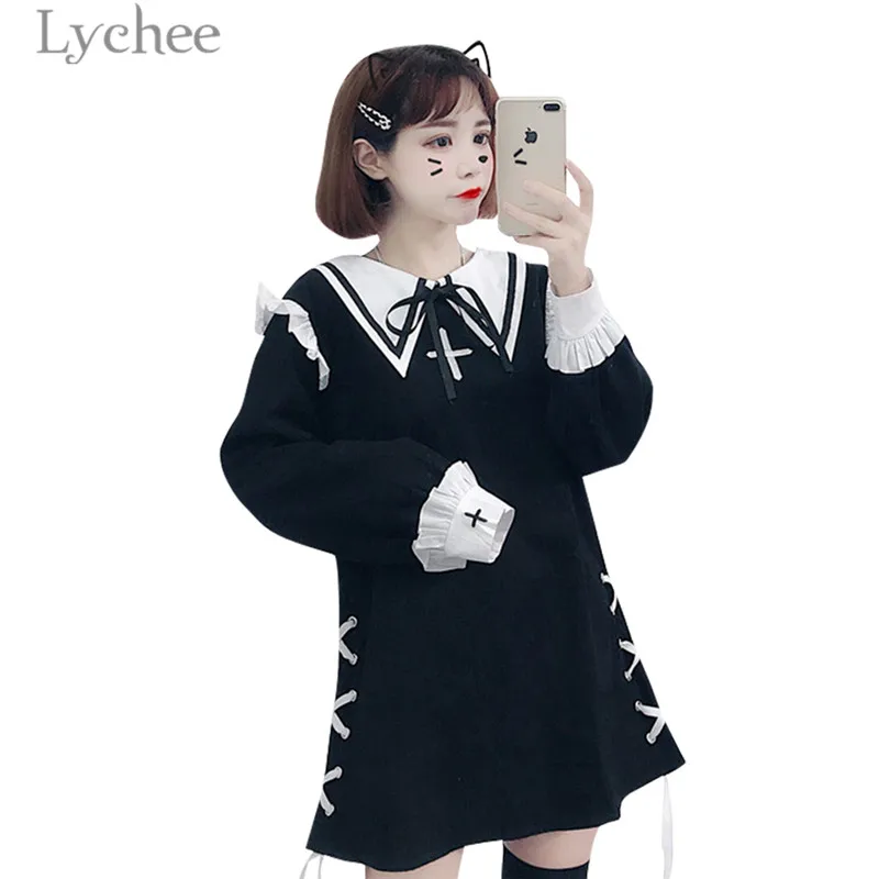 Lychee трендовая Вышивка крестом кружевная женская футболка с рюшами отложной