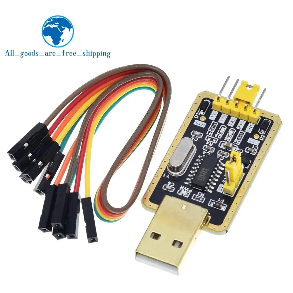 

TZT CH340 Module Instead of PL2303 CH340G RS232 to TTL Module Upgrade USB to Serial Port In Nine Brush Plate for arduino Diy Kit
