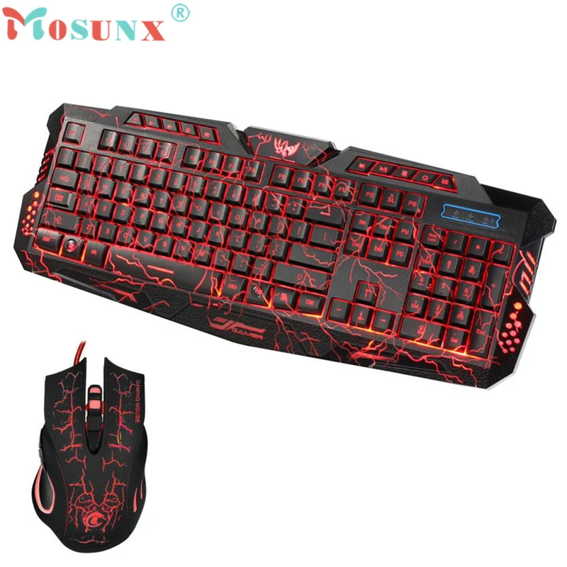 

2.4G Keyboard Wired Optical USB Gaming Mouse 5500 DPI 7 Buttons LED Gaming Super Mice A Set For Laptop Desktop PC Rato 17July11