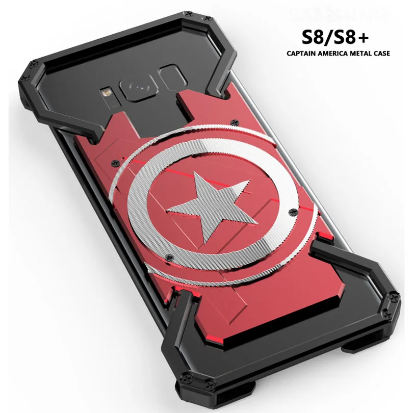 Модный крутой Алюминиевый металлический чехол с капитаном США для Galaxy S10 S9 Plus Note 8
