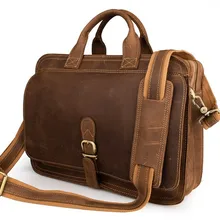 J.M.D Crazy Horse кожаный мужской портфель, сумка для ноутбука, сумка-мессенджер, мужская кожаная сумка, 6020B