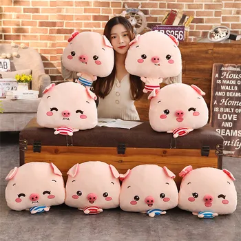 

Plush toy expression pig pillow warm hand blanket three-in-one Multifunctional pillow dropping Retail and wholesale