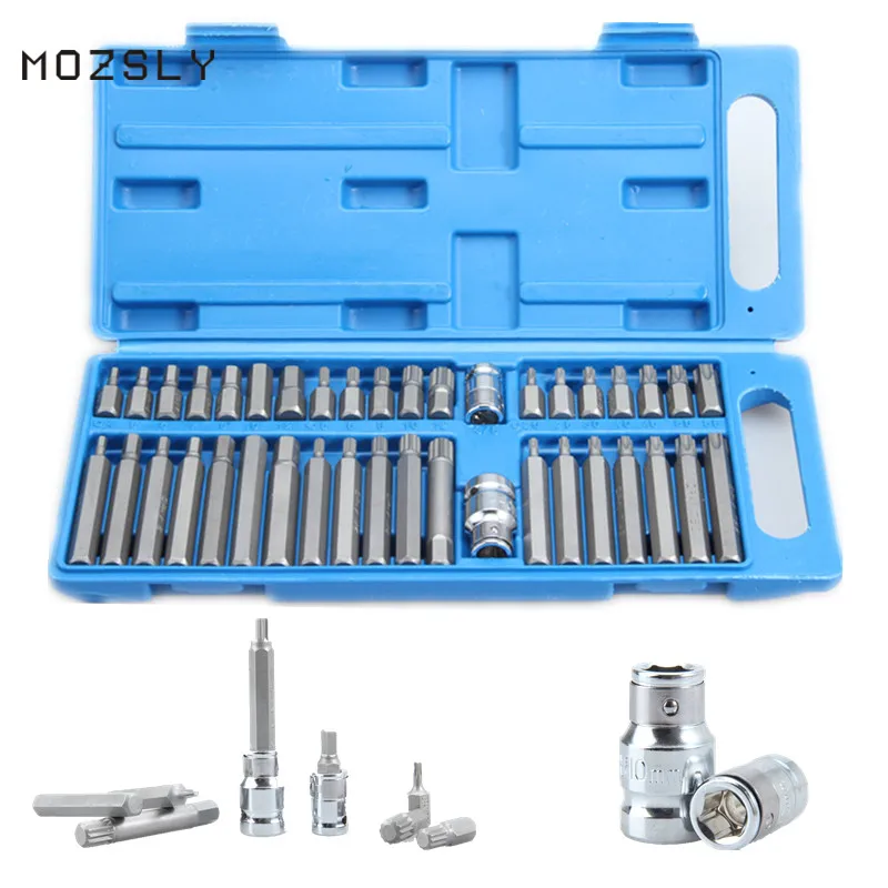 40 piece Hex Star Torx Spline Socket Bit Set Tool Kit Garage Tools Equipmentin Hand Tool Sets