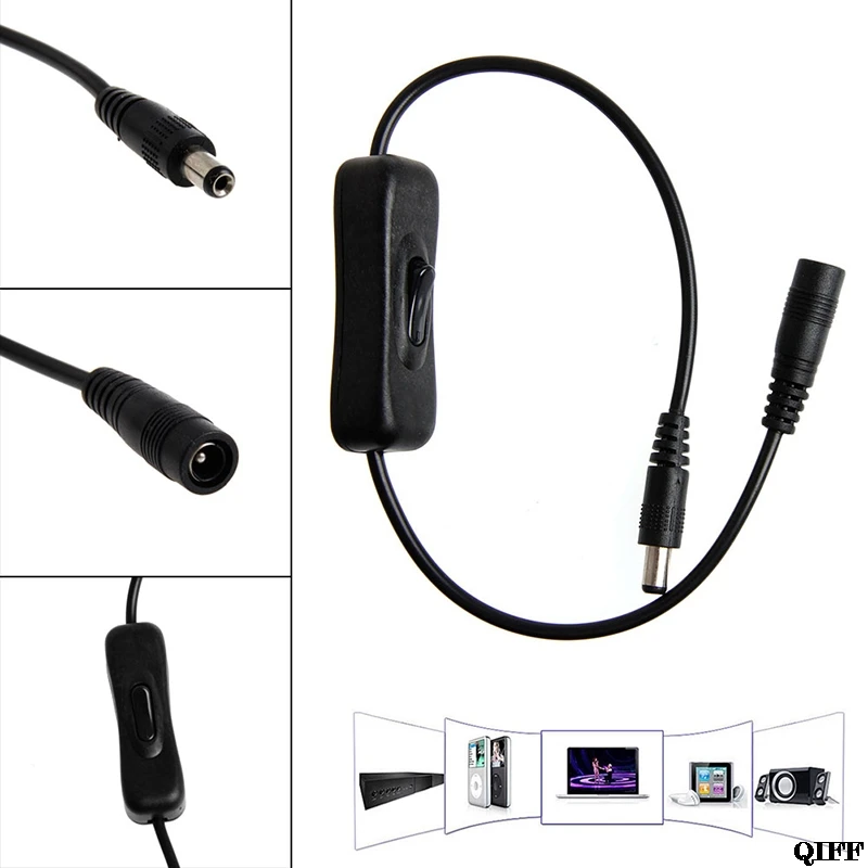 

Drop Ship&Wholesale DC In-Line Power Switch ON/OFF 2.1mm/5.5mm Cable Jack For Arduino Plug 12V LACA Mar28