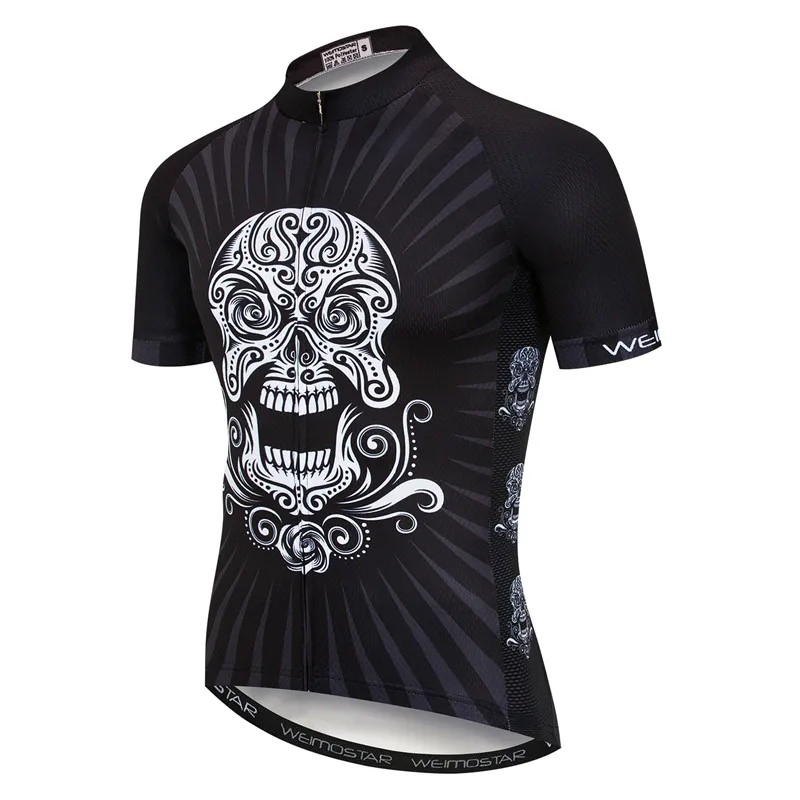 Color 3 Weimostar 10 Стиль Череп Велоспорт Джерси лето MTB футболка для езды на велосипеде скоростной спуск одежда дышащий велосипедный трикотаж одежда - Цвет: Color 3