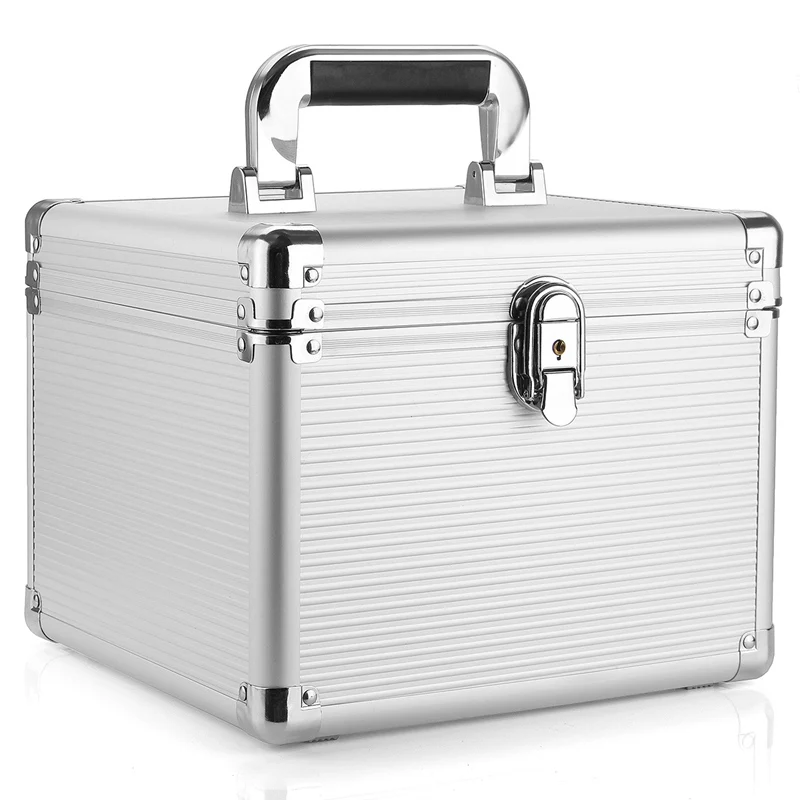 

Brand New Aluminum 10 3.5-inch Hard Drive Protection Box Storage with Locking - Silver