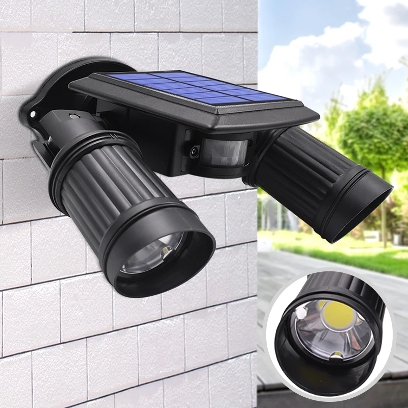 10W Solar Light COB led Bead Double Head Adjustable Lamp ...