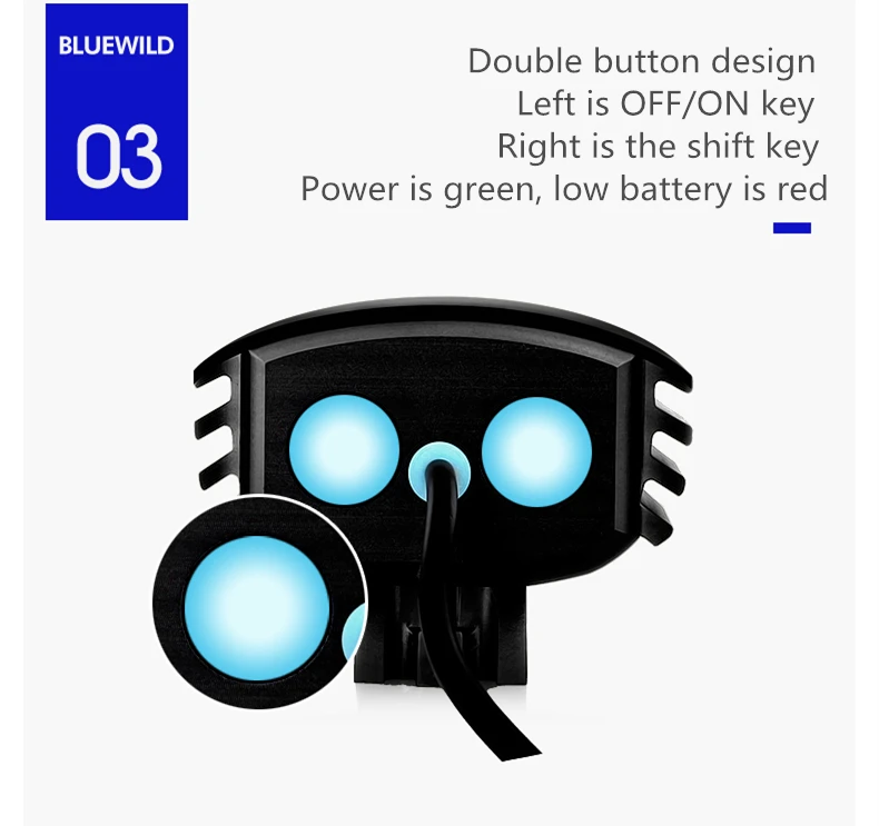 Clearance BLUEWILD M1 Waterproof Bicycle Light CREE T6 XM-L2 LED 2000 lumen Cycling Lamp Bike Light 10400mAh Power Bank Charge for iPhone 7