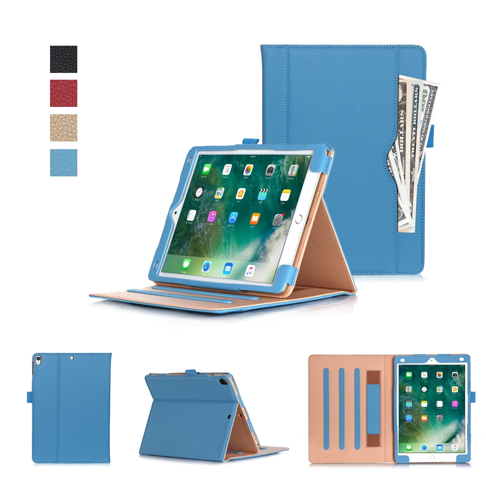 Кожаный чехол книжка с ремешком на руку для Apple iPad Pro 10 5 дюйма|smart case|case for applecase ipad |