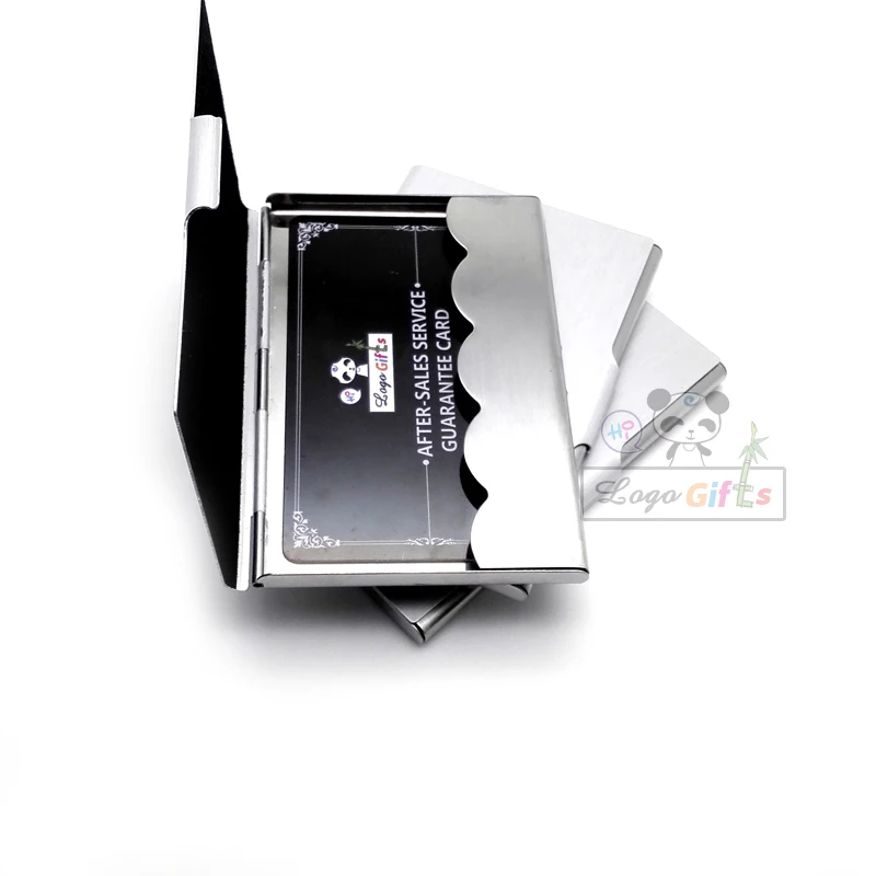 Mode metall karton visitenkarte halter hohe reichweite fördernde karte box mit ihrem logo und telefon angepasst