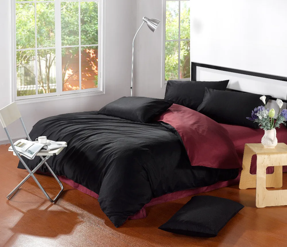 Online kopen wholesale effen zwart sprei uit china effen zwart ... Zijde katoen sprei