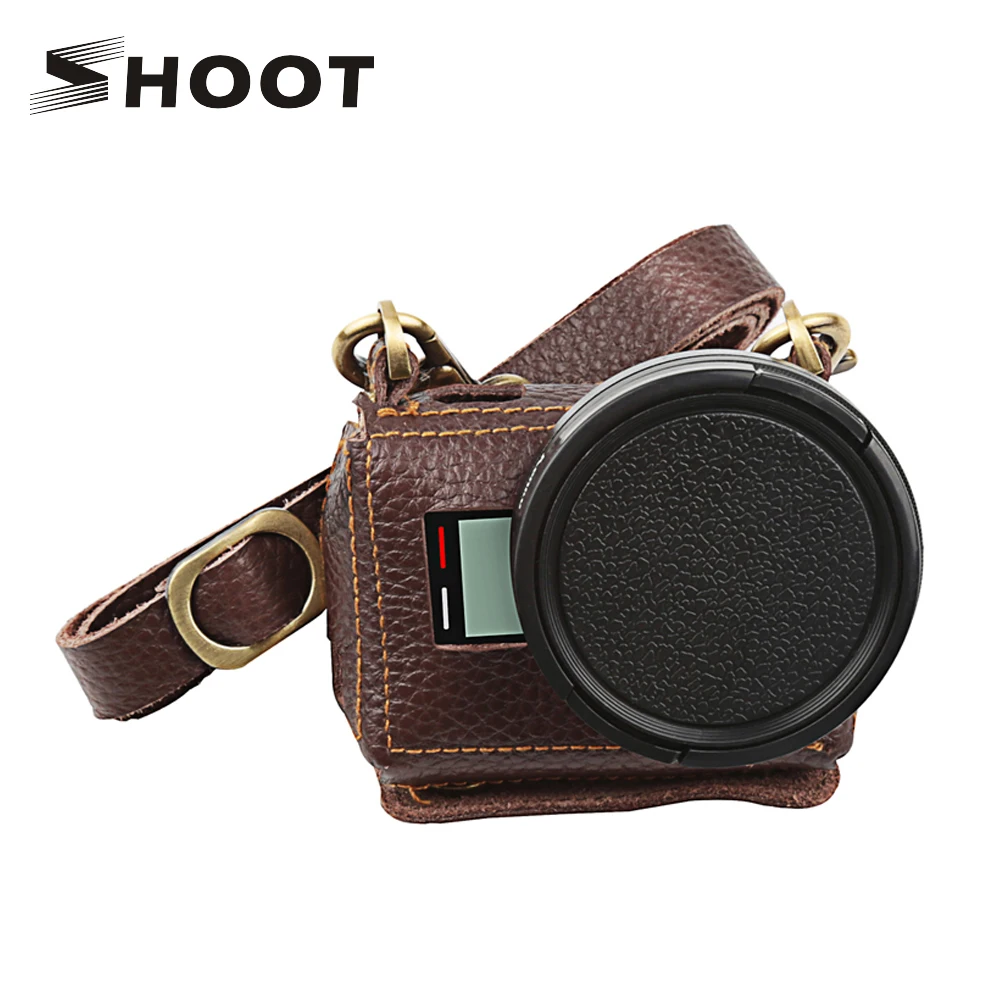 

SHOOT Clip-On Protective Leather Case for GoPro Hero 7 6 5 Action Camera With 52mm UV Filter Lens Cover For Go Pro 6 7 Accessory