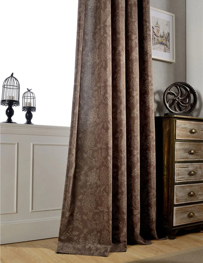 Online kopen wholesale donkerbruin gordijnen uit china donkerbruin ...