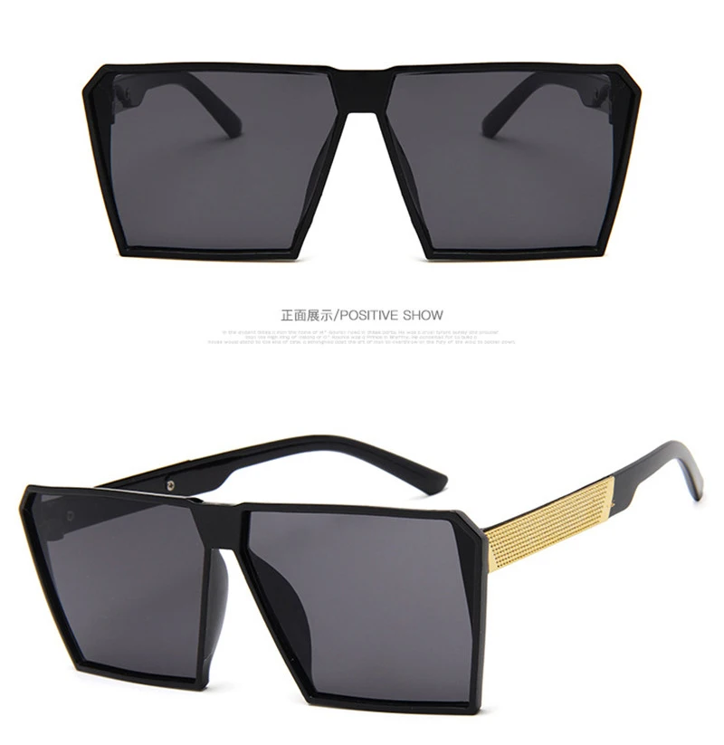 Новая тенденция негабаритные Квадратные Солнцезащитные очки Для женщин Винтаж Для мужчин зеркало Цвет пленки ртути роскошные
