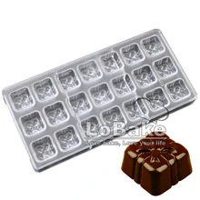 21 полостей Подарочная коробка для торта Форма Поликарбонат пластик плесень для шоколада кубик льда Форма для помадной глазури для выпечки формы «сделай сам»