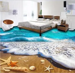 [Самоклеющиеся] 3D белая пена пляж 4 Нескользящие водостойкие фото самоклеющиеся пол Фреска наклейки обои фрески печать наклейка