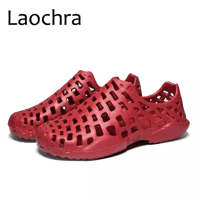 LAOCHRA Women EVA Jelly Shoes Summer Breathable Beach Sandals With Hole Outdoor Fashion Shoes