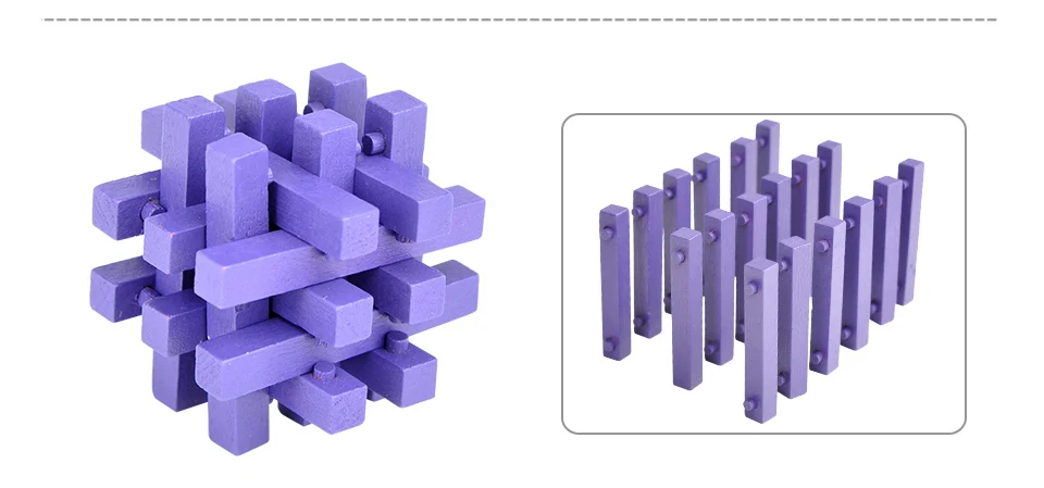 MITOYS 7 шт. замок 3D деревянные классические IQ деревянные головоломки ум головоломки заусенцев игры игрушки для взрослых детей