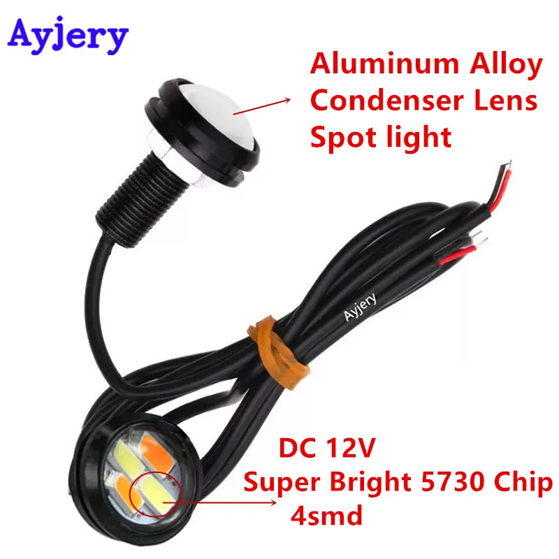 AYJERY 6 шт. 12 В постоянного тока 5730 4 SMD Автомобильные светодиодные дневные ходовые