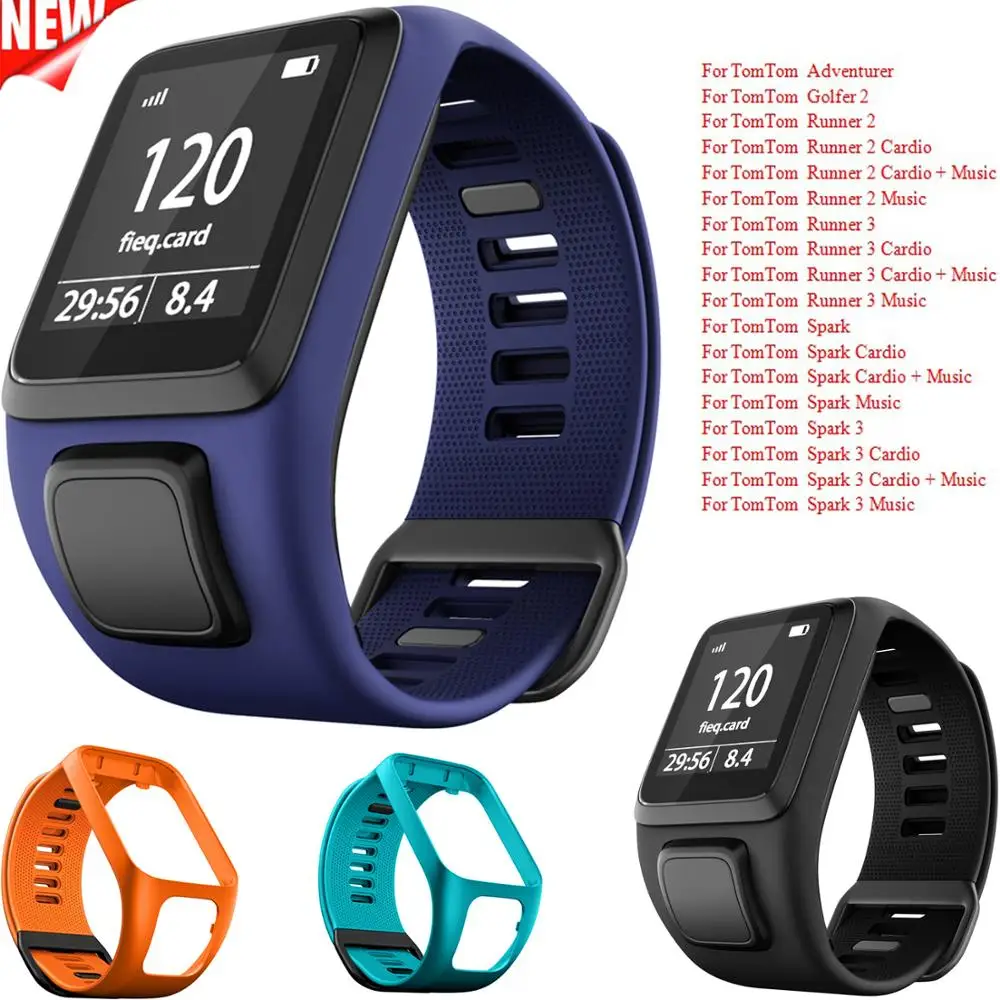 Новинка! Сменный силиконовый ремешок на запястье для TomTom Runner 2 3 Spark 3 Adventurer Golfer 2 Spark Cardio gps Smart Watch