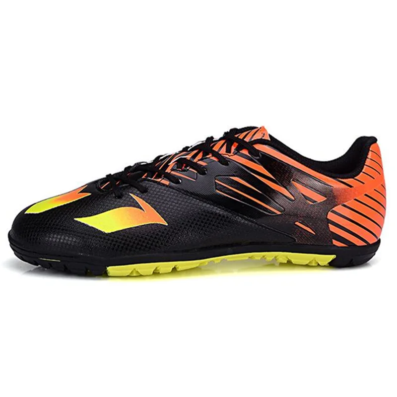 MAULTBY Men s Orange Black TF Turf Sole Outdoor Cleats font b Football b font Boots