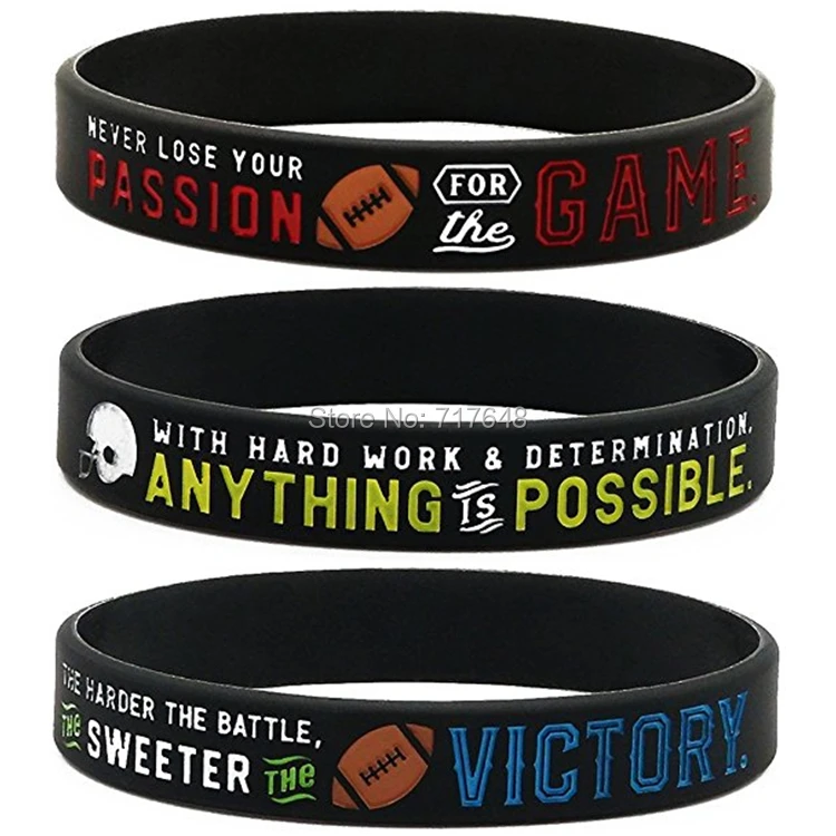 半額セール 300ピースサッカーリストバンドシリコンブレスレット送料無料フェデックスによる Silicone Bracelet Bracelet Free Shippingwristband Silicone 割引クーポンやタイムセール Signature Johaness Com