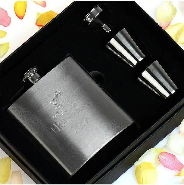 

7oz / 210ml Axe stainless steel portable hip flask portable wine bottle set gift box