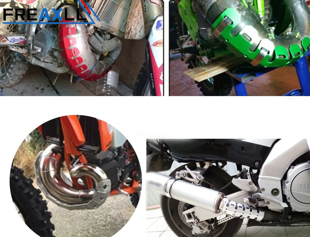 Для KTM EXC excf 125 250 450 500 KAWASAKI Байк аксессуары внедорожный мотоцикл выхлопной ограждение трубы протектор тепловой защиты