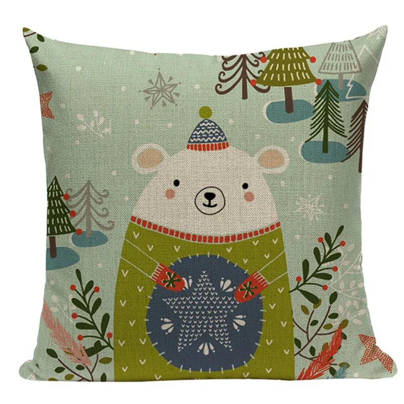 وسادة حيوان أليف يغطي الغزلان الحصان أرنب الزخرفية القطن الكتان غطاء مسند كنبة مربّع المنزل كنبة مكتب ديكور فوندا Cojin