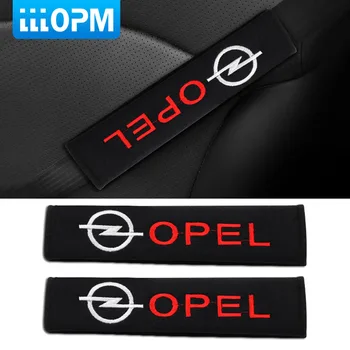 

2pcs Car styling cotton shoulder pad Car badge Emblem seat belt cover For OPEL Corsa Insignia Astra Antara Car Accessories